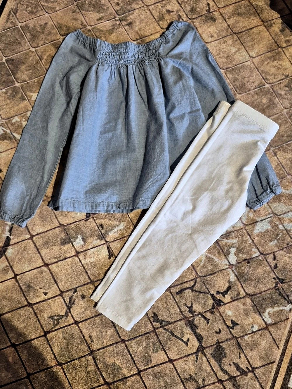 🎈6/30🎈The Children's Place Girls 4T Blue & White Matching Set
